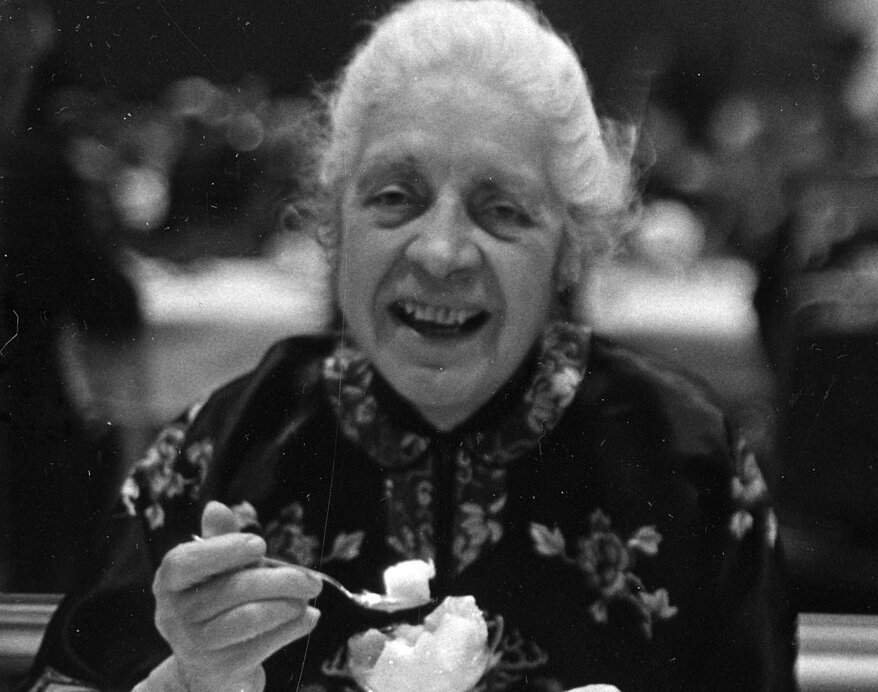 Melba Phillips Eating Ice Cream