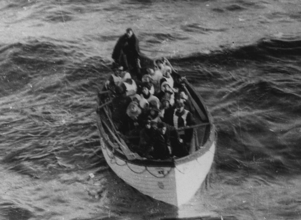 Lifeboat Carrying Titanic Survivors