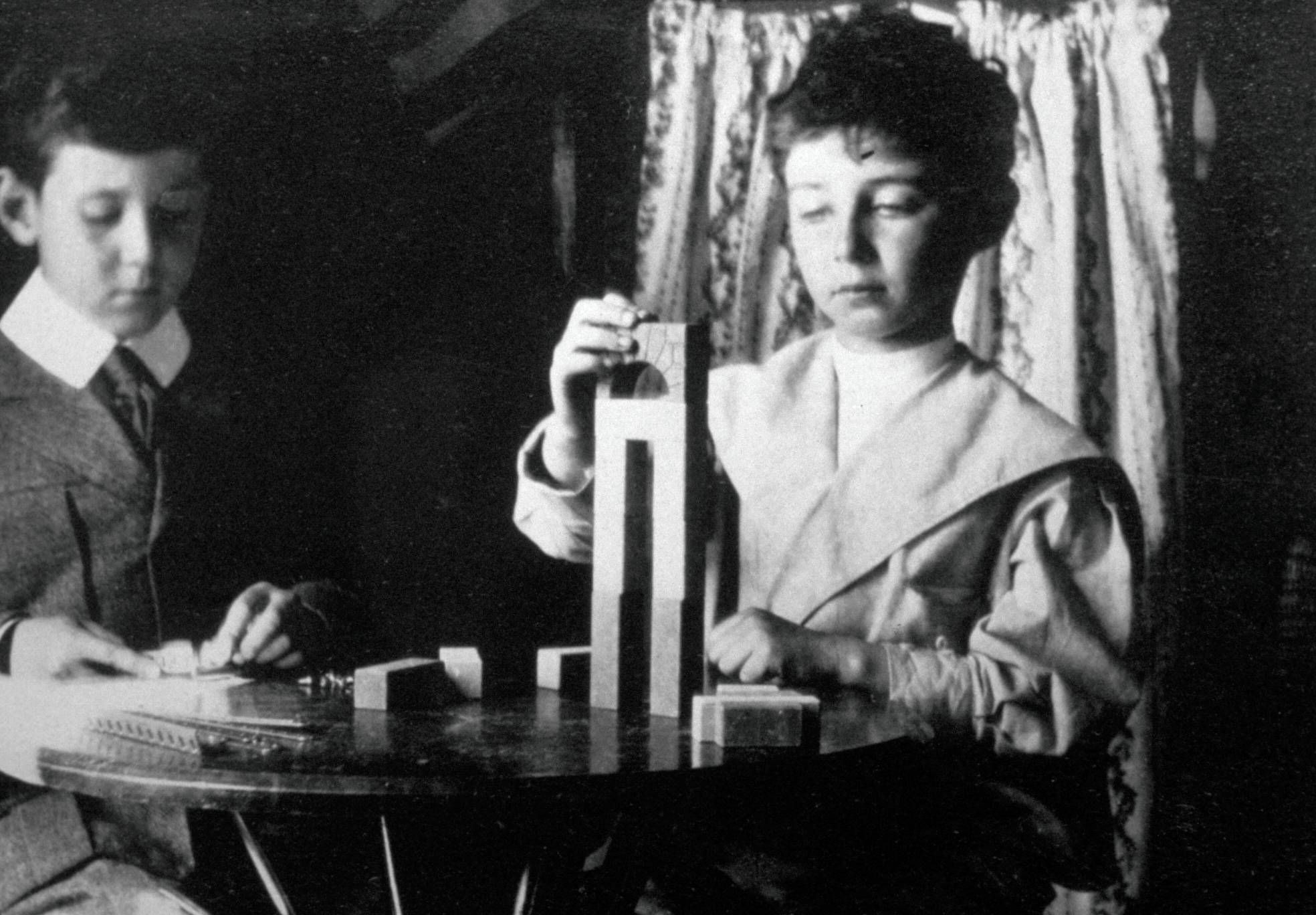 J. Robert Oppenheimer with Brother Frank playing