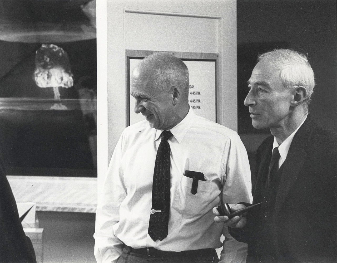 BRADBURY AND OPPENHEIMER talking to someone