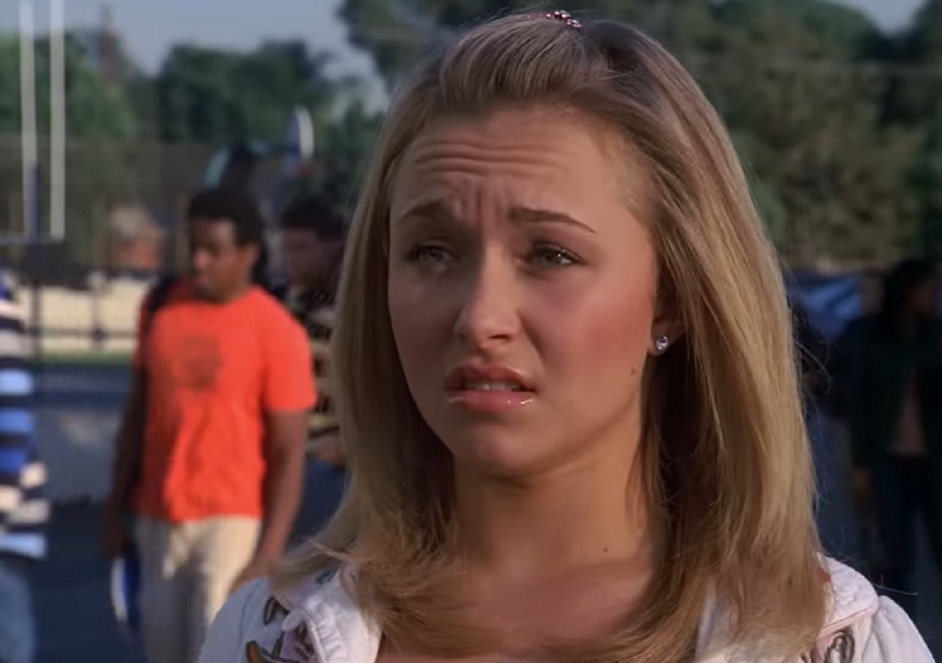 Screenshot: Hayden Panettiere looking at side surprised  - From  Bring It On All Or Nothing (2006)
