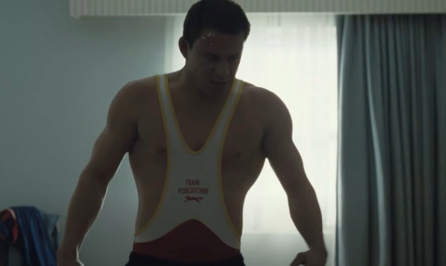 Channing Tatum in Foxcatcher Hotel Room Meltdown