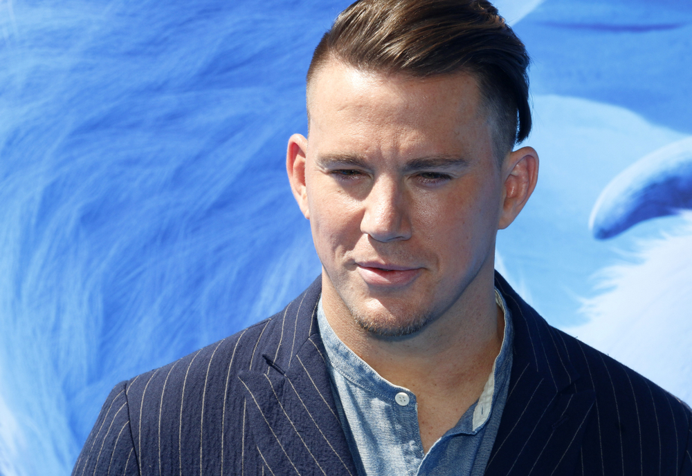 Channing Tatum at the Los Angeles premiere of 'Smallfoot' held at the Regency Village Theatre in Westwood, USA on September 22, 2018 in blue suit