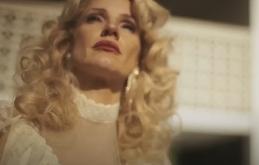 Jessica Chastain as Tammy Wynette in white top