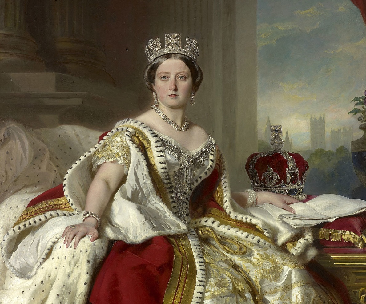 Panting Portrait of Queen Victoria looking at front - 1859