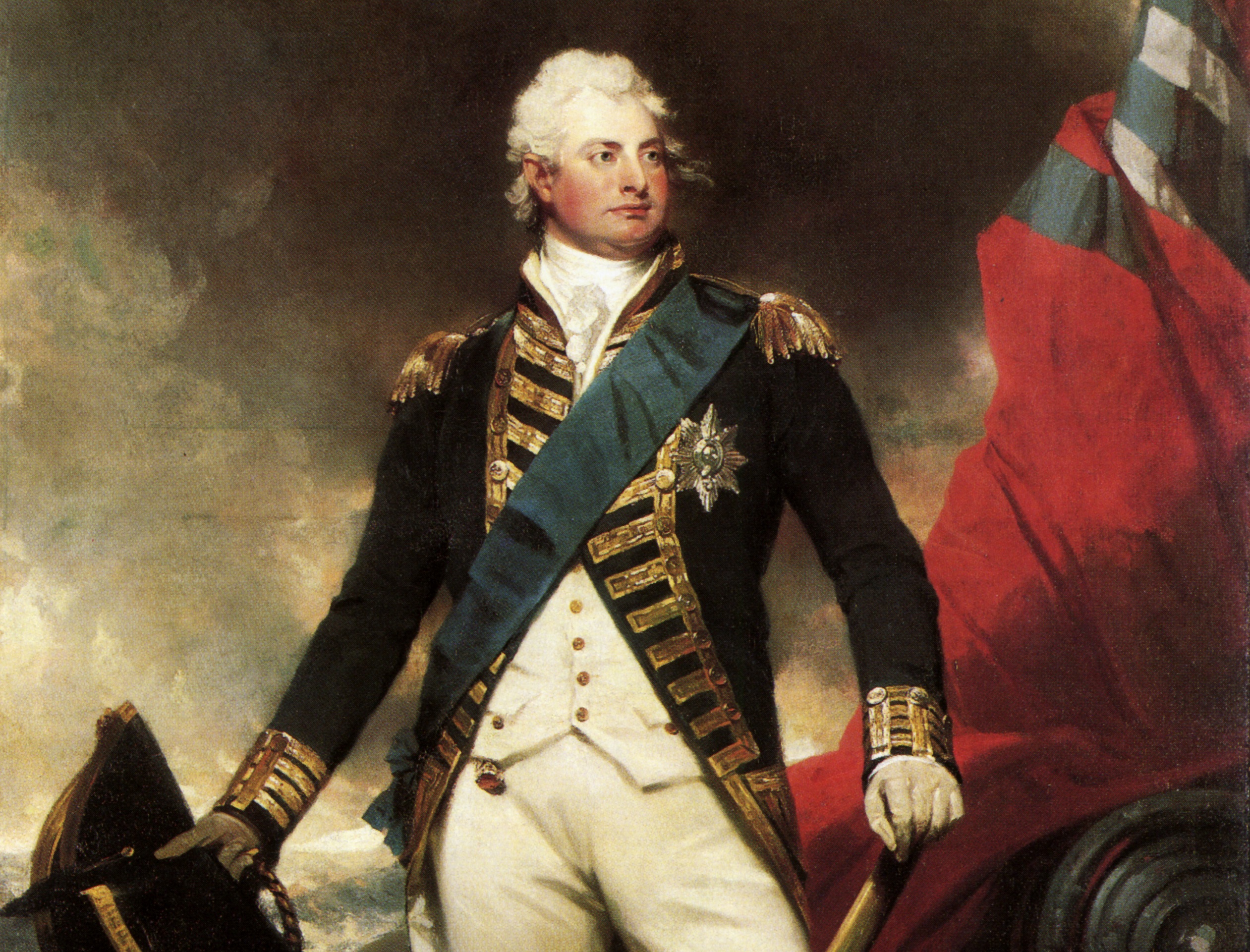 Painting of King William IV looking at side - 1800