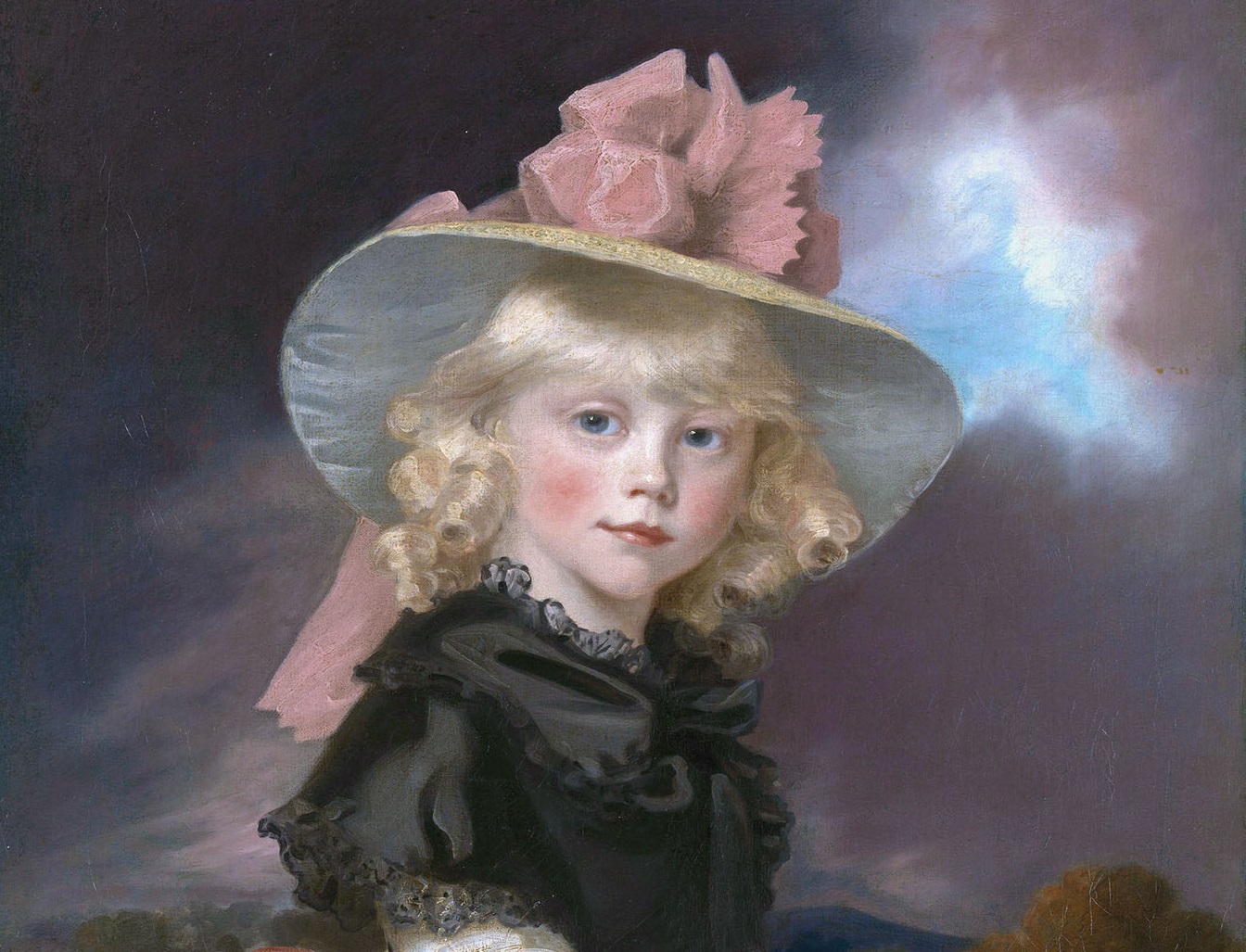 Painting portrait of Princess Sophia looking at front - 1785