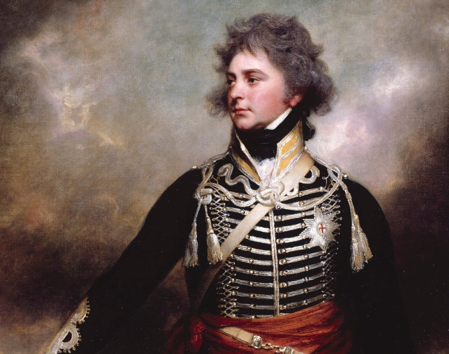 Painting of the Prince of Wales wearing black coat , painted -1798.