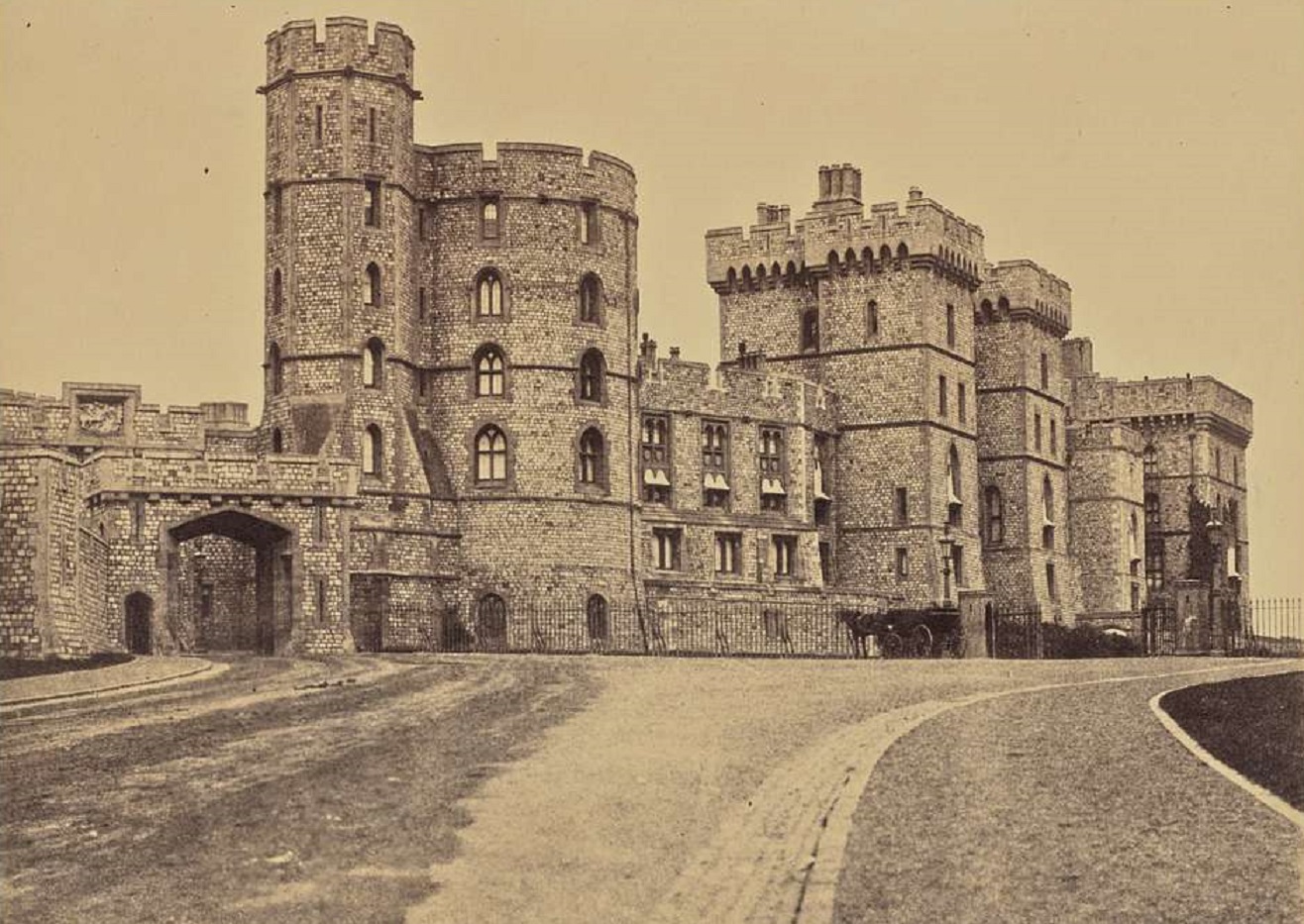 Windsor Castle. York and Lancaster Towers - 1856