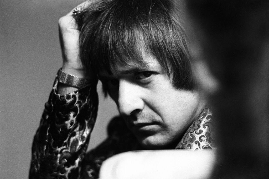 Sonny Bono wearing a brocade suit