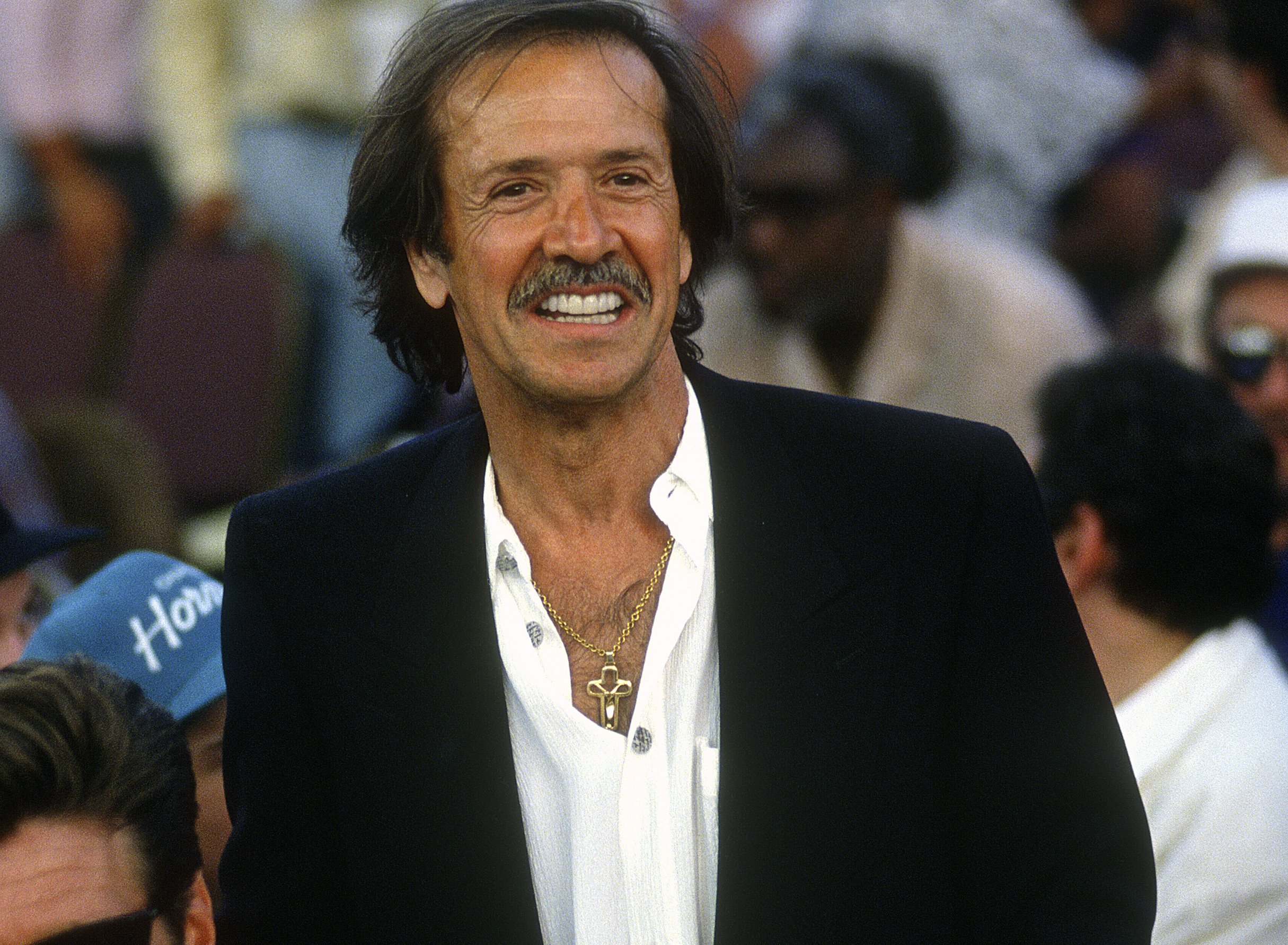 : Sonny Bono is seen during a boxing match circa 1988