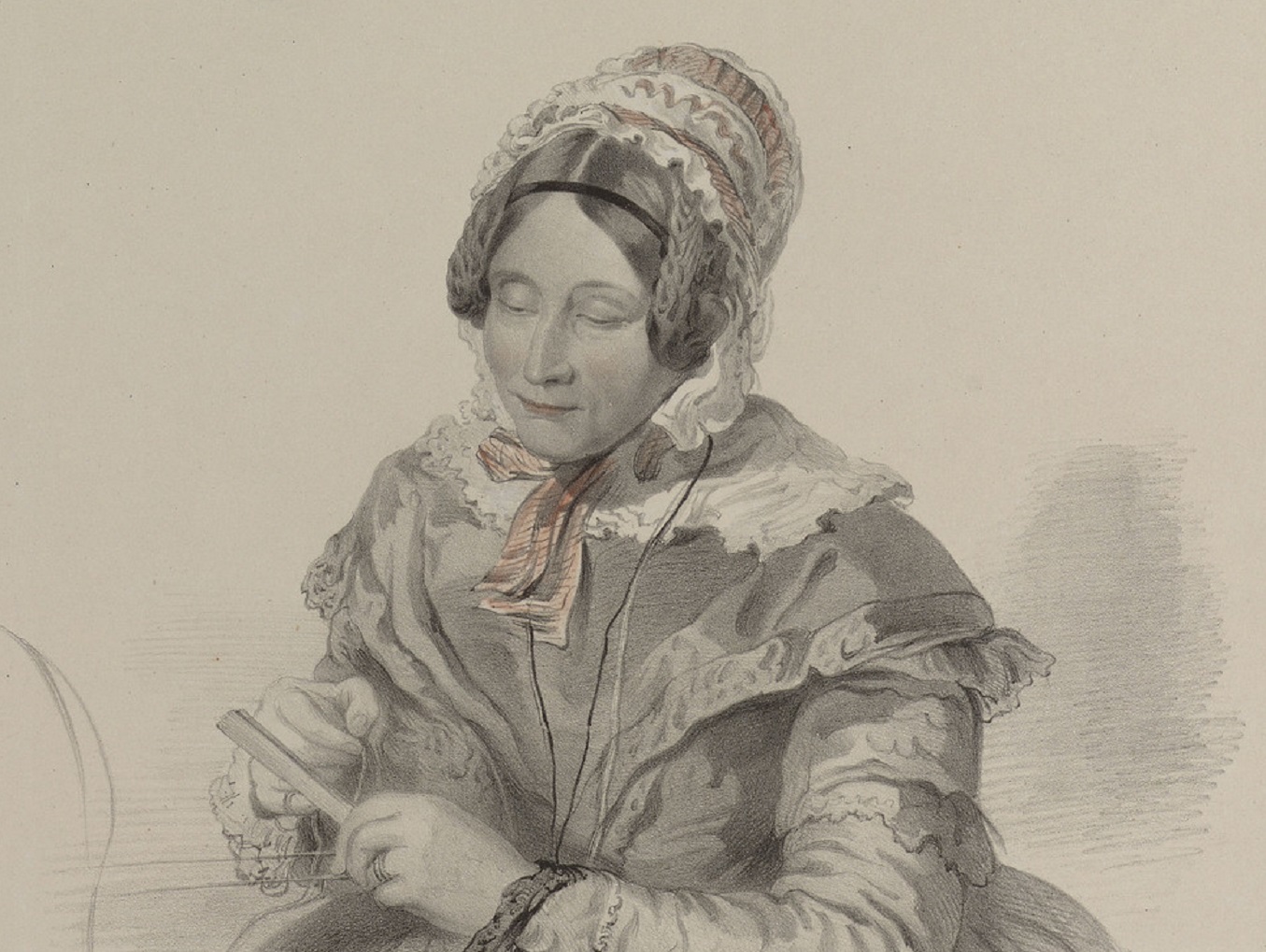 B&W Portrait of Princess Sophia of United Kingdom - circa 1840