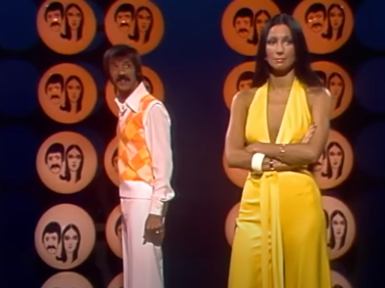 The Sonny & Cher Comedy Hour, Sonny & Cher on stage in yellow clothes