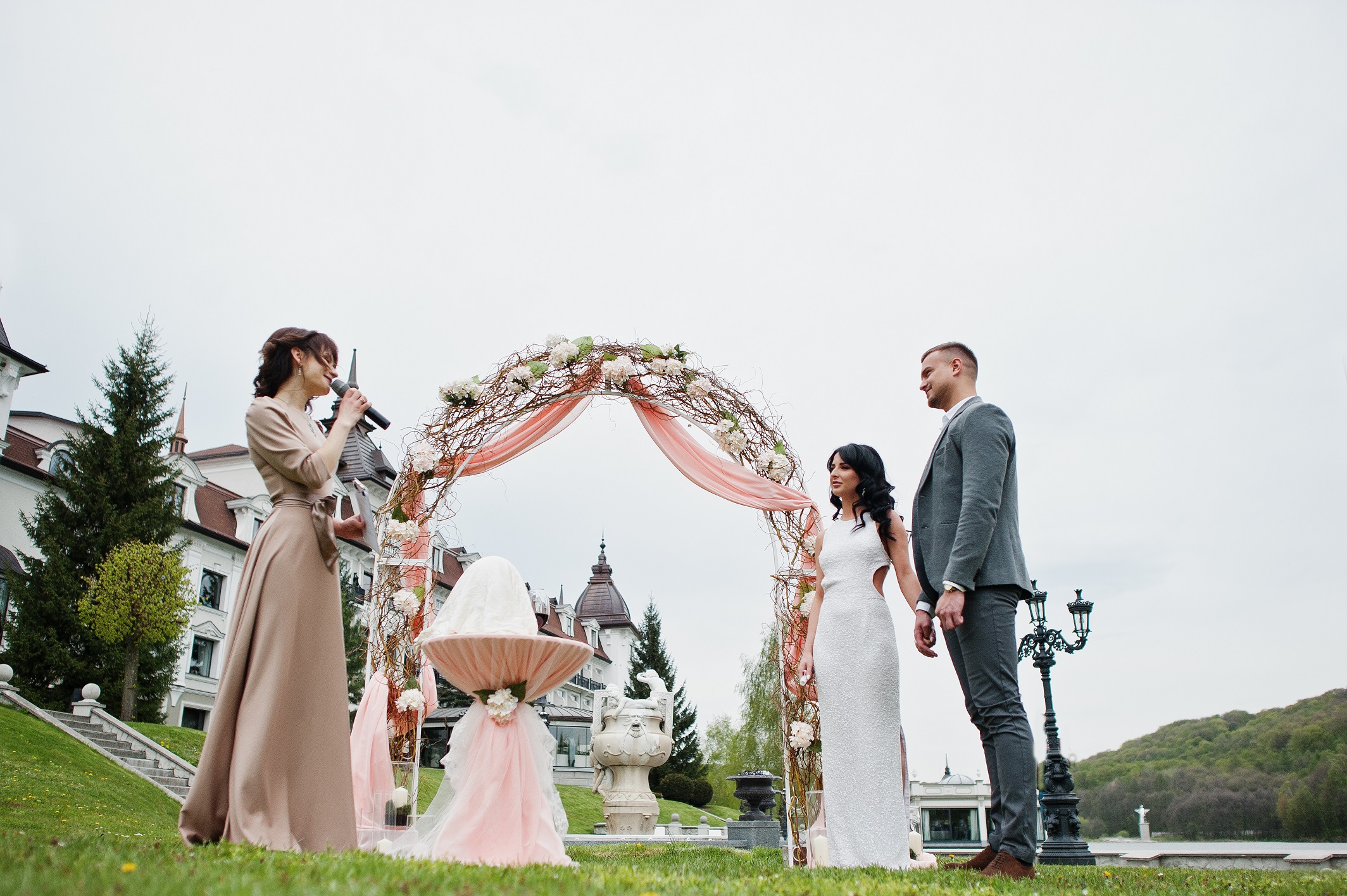 Woman having a speech at wedding.