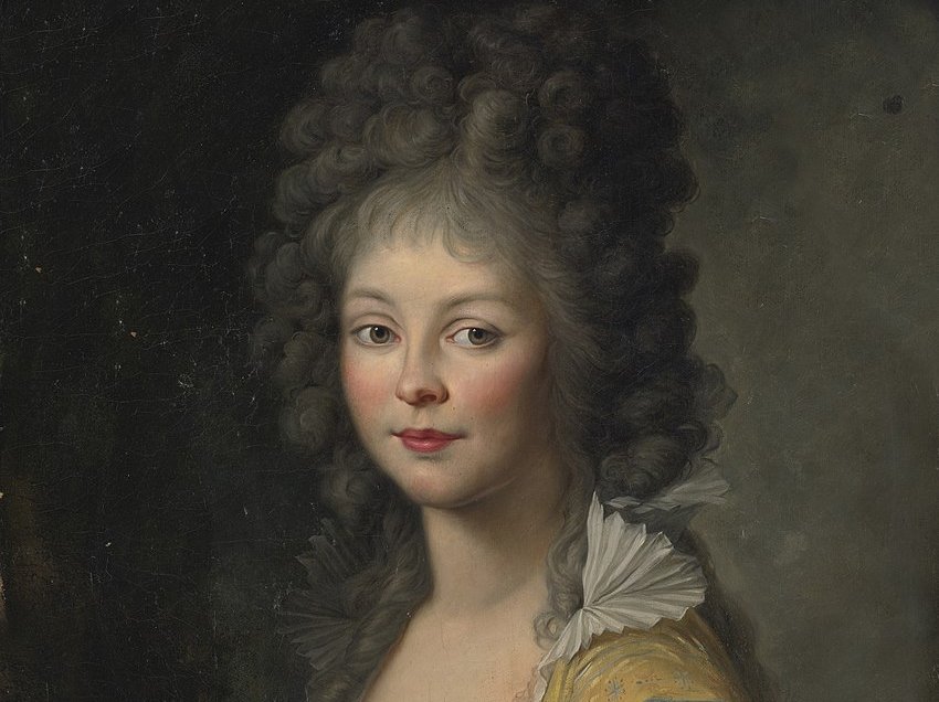 Portrait of Frederica of Mecklenburg-Strelitz in yellow dress