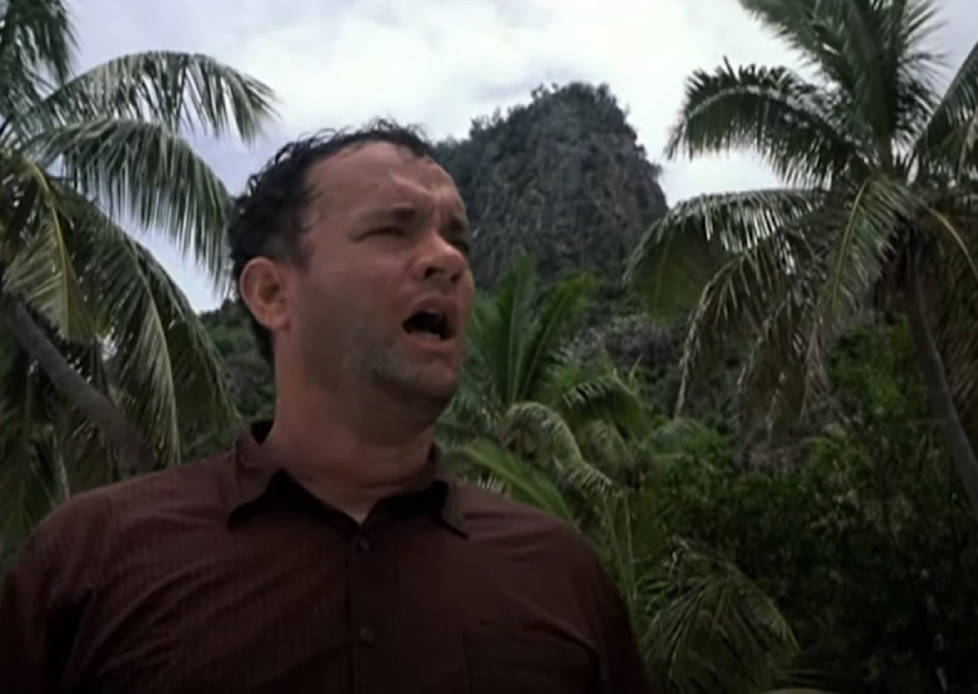 A visually captivating still taken from a pivotal moment in the film Cast Away (2000)