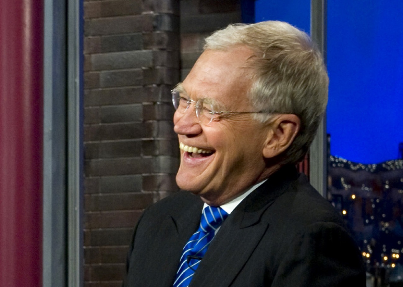 David Letterman smiling and looking at side - 2011