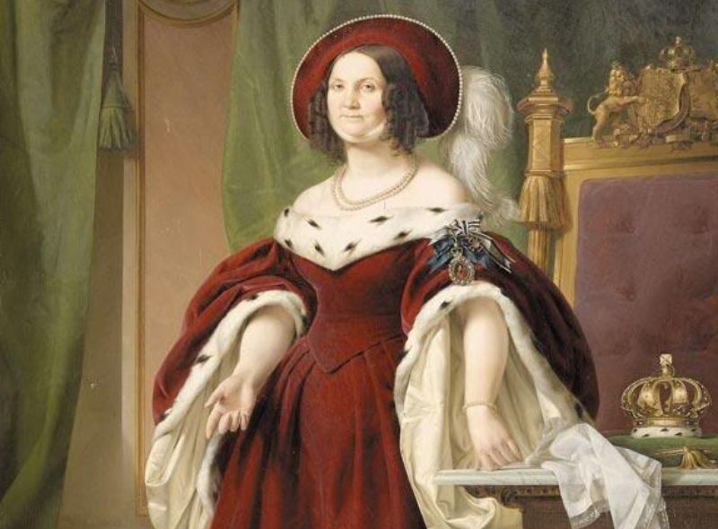 Portrait of Frederica of Mecklenburg-Strelitz (1778-1841), Queen of Hannover in red dress