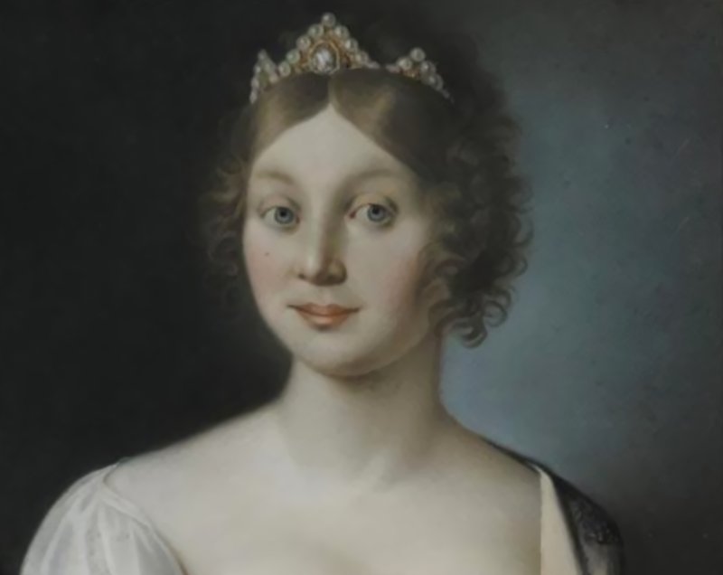 Portrait of Frederica of Mecklenburg-Strelitz in white dress