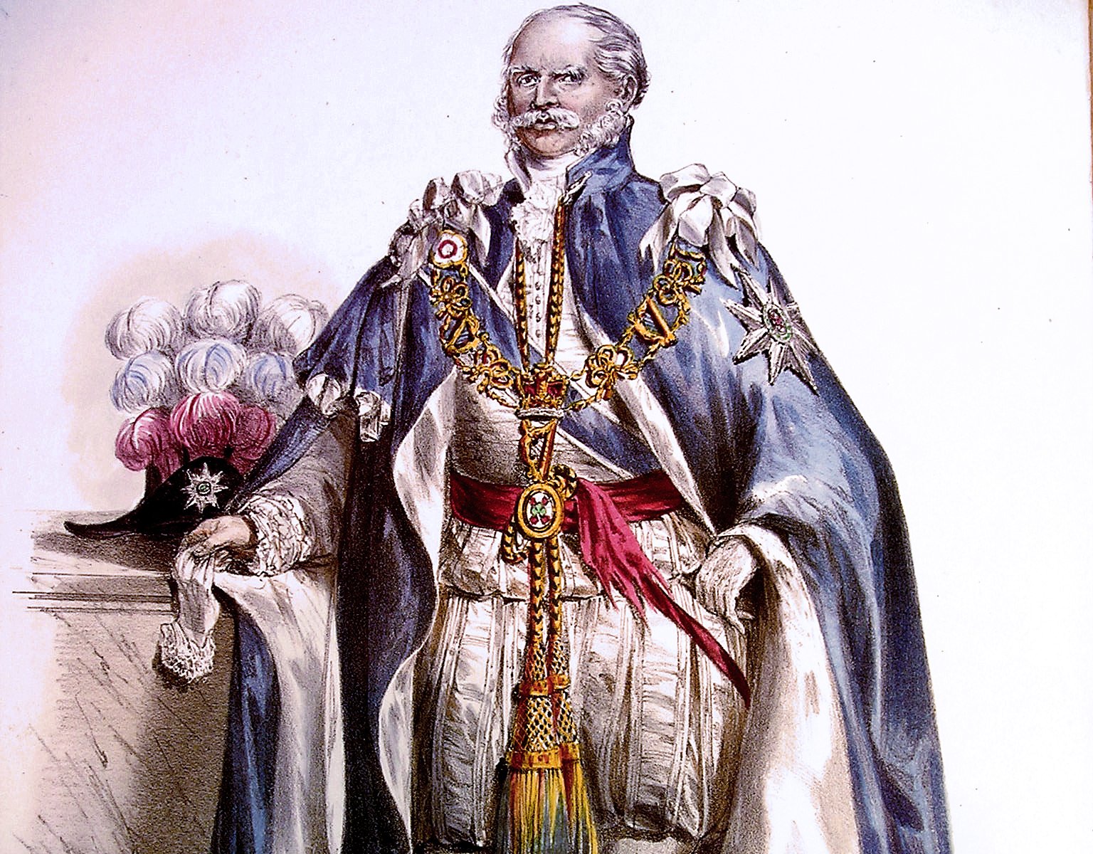 Ernest Augustus wearing the robes of a Knight