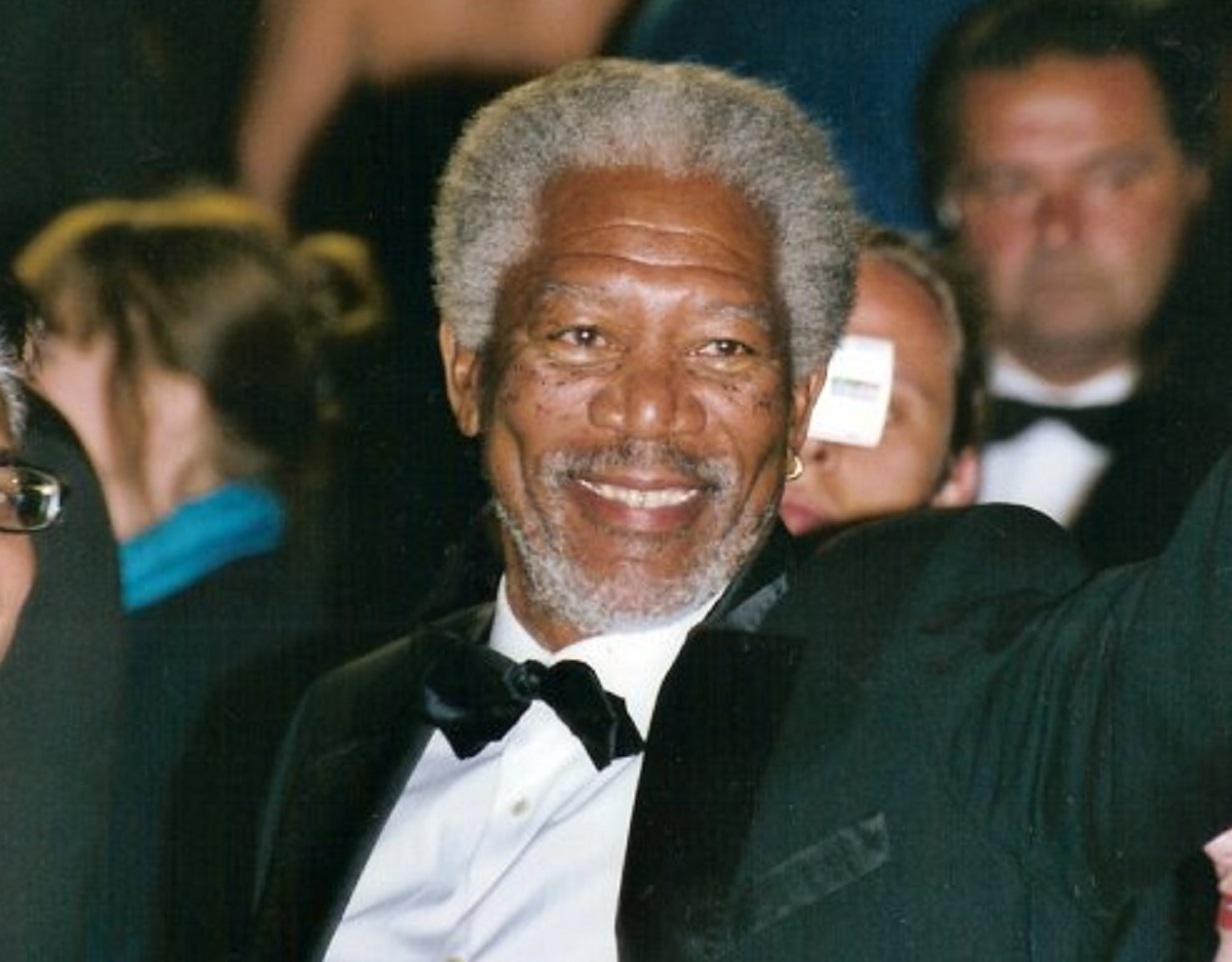 Portrait Photo of Morgan Freeman at the Cannes film festival smiling