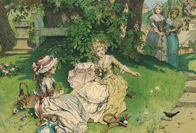 Painting of Frederica Of Mecklenburg in white dress