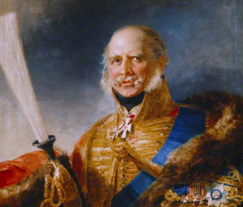Portrait of Ernest Augustus I of Hanover in golden uniform