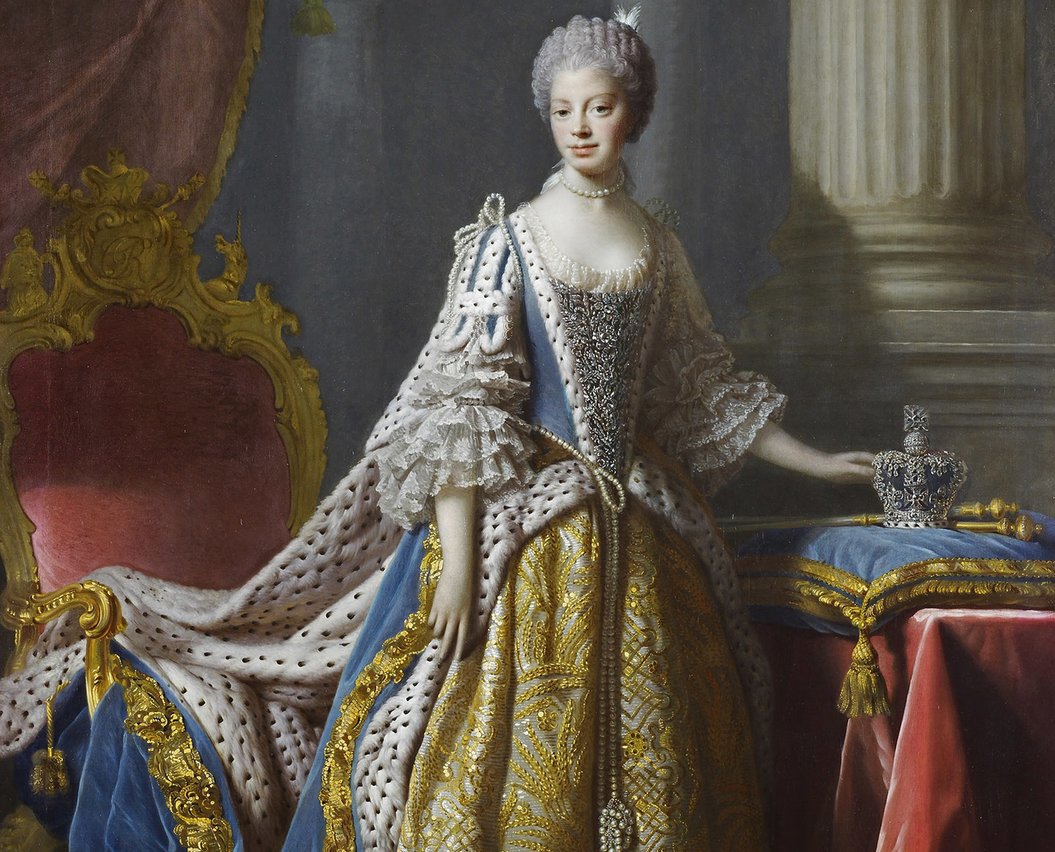 Portrait of Charlotte of Mecklenburg-Strelitz in blue dress