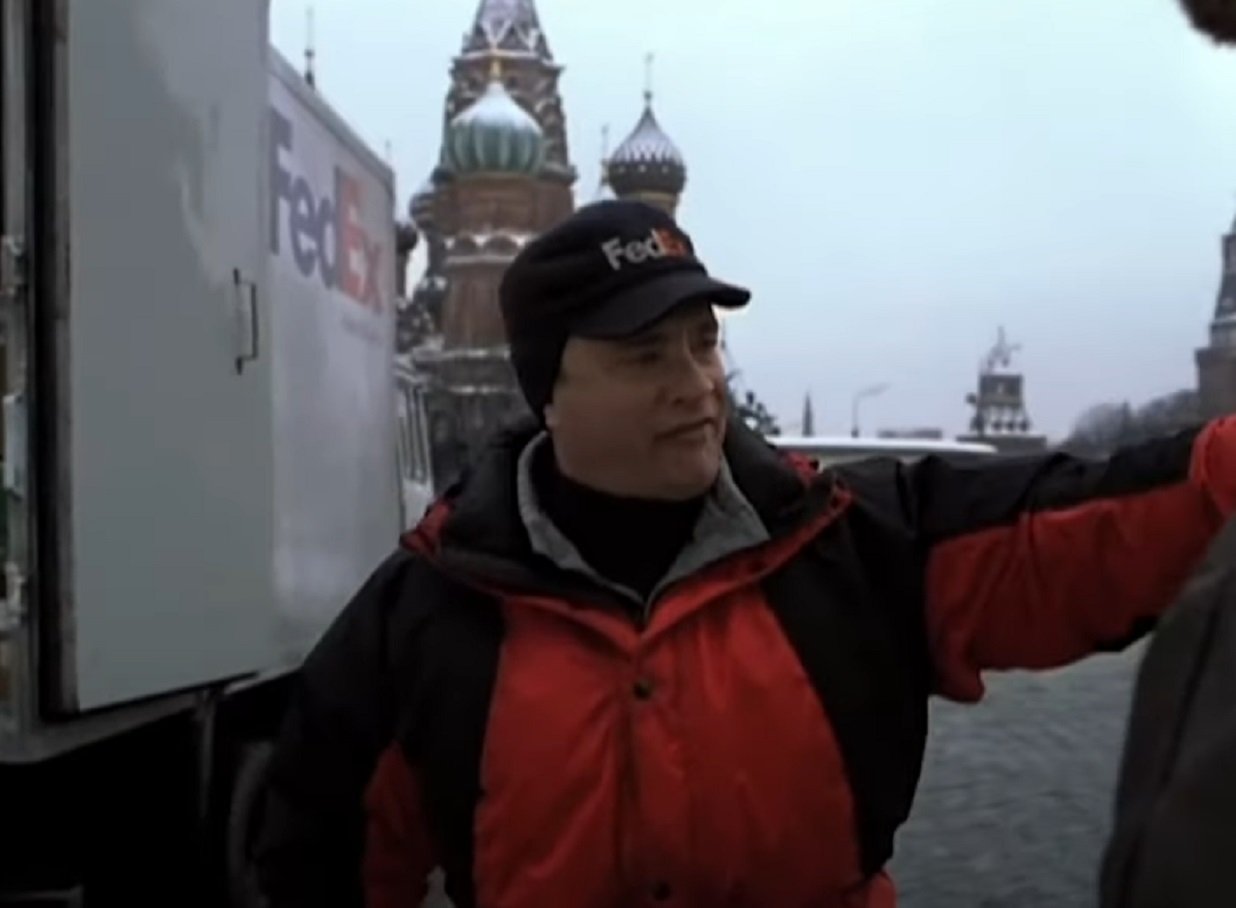 A visually captivating still taken from a pivotal moment in the film Cast Away (2000)