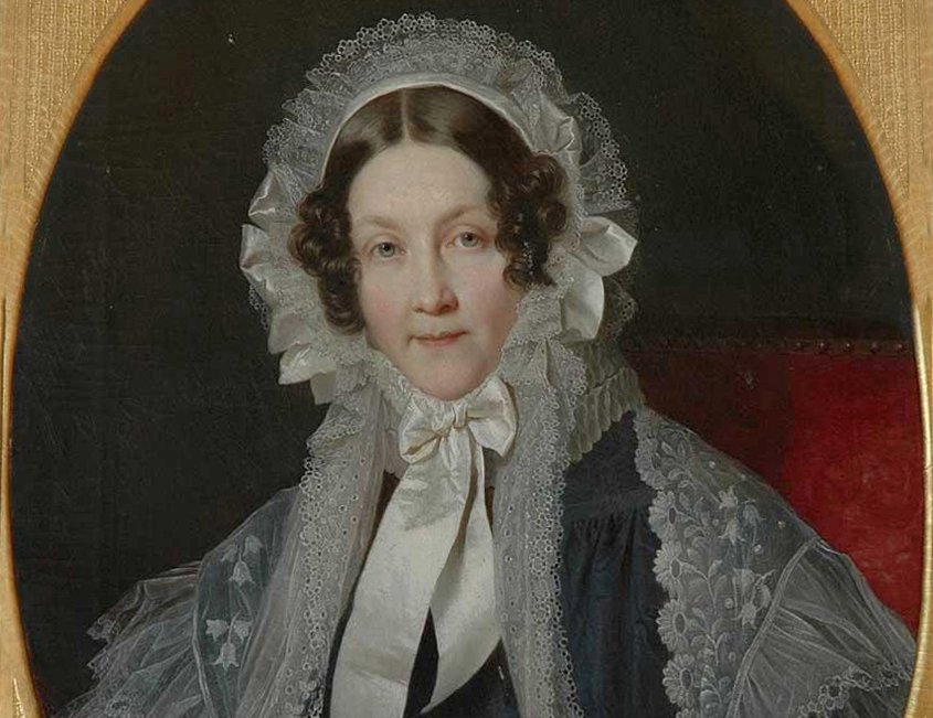 Frederica of Mecklenburg-Strelitz, queen of Hannover in black dress