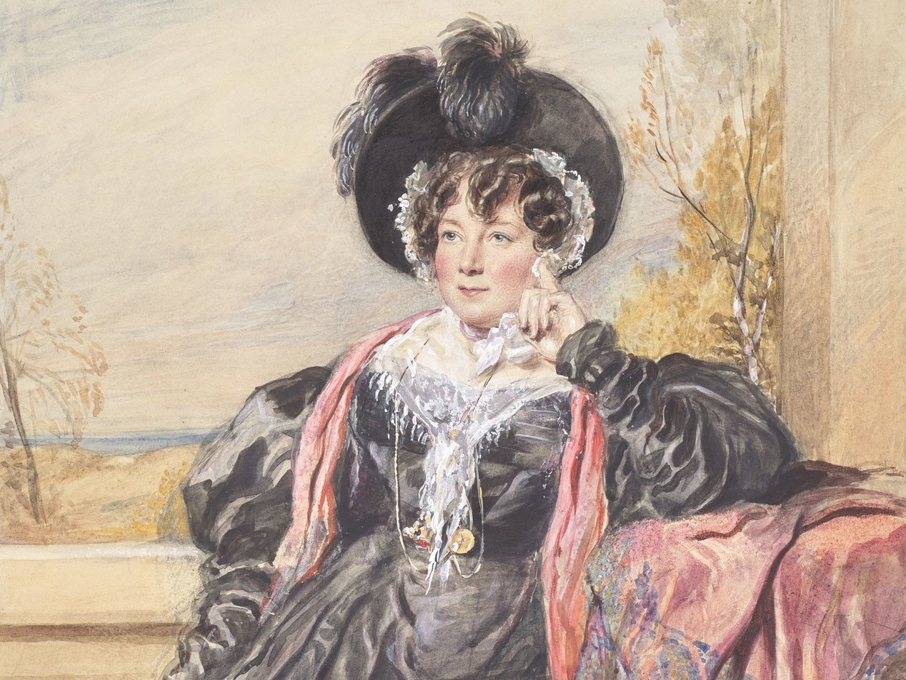 Portrait of Frederica of Mecklenburg-Strelitz in black dress