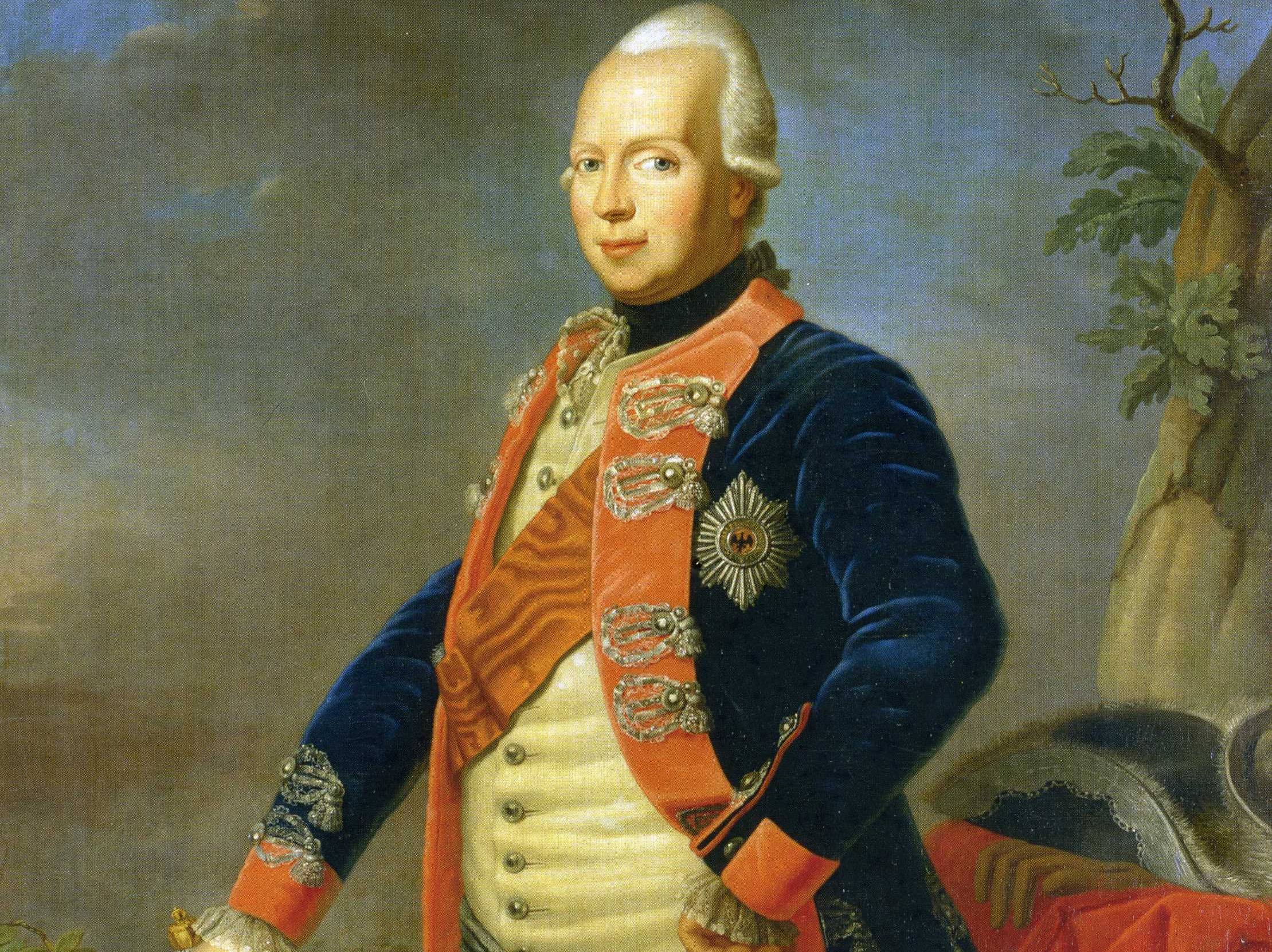Portrait of Friedrich Wilhelm II in blue  uniform