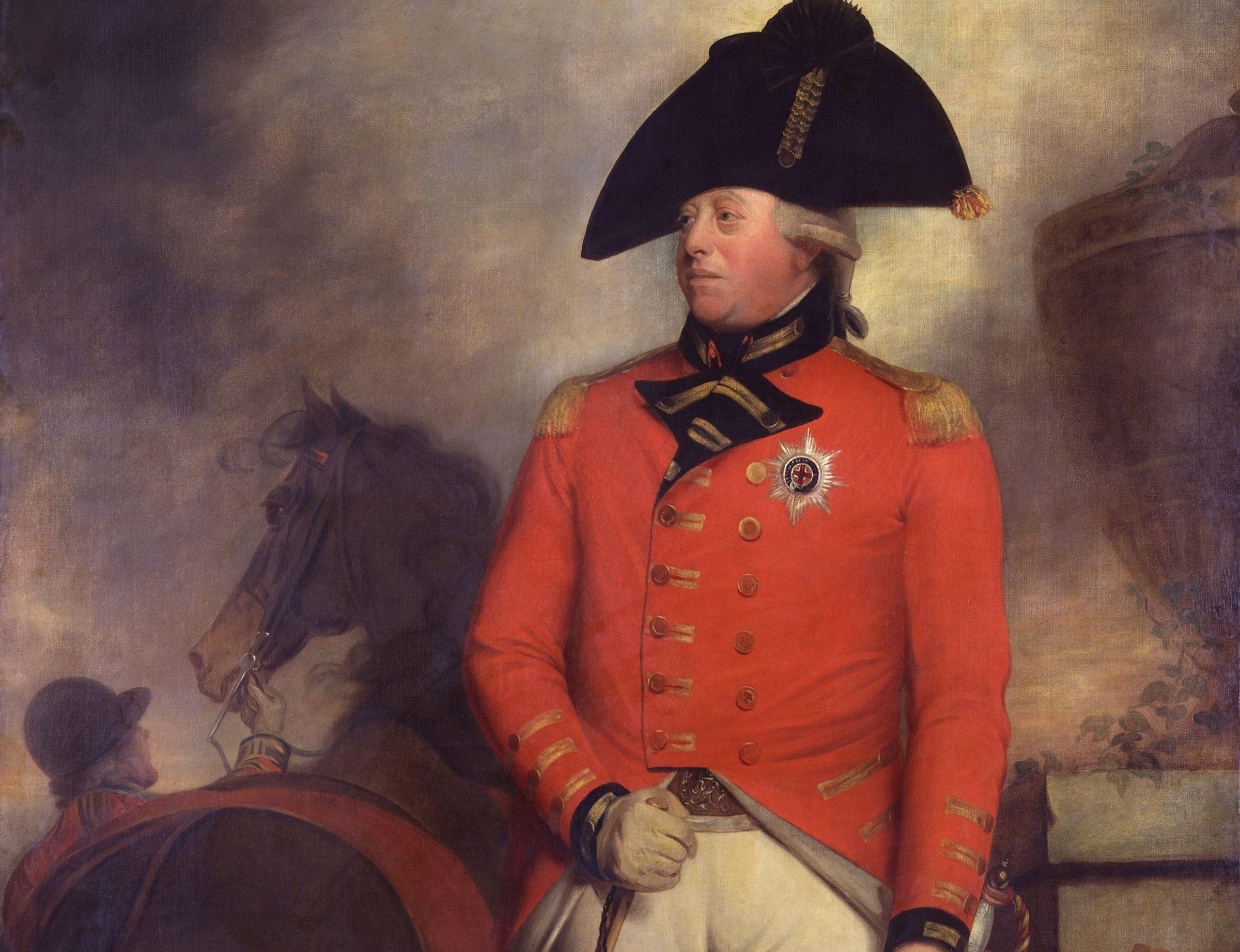 Portrait of King George III in red uniform