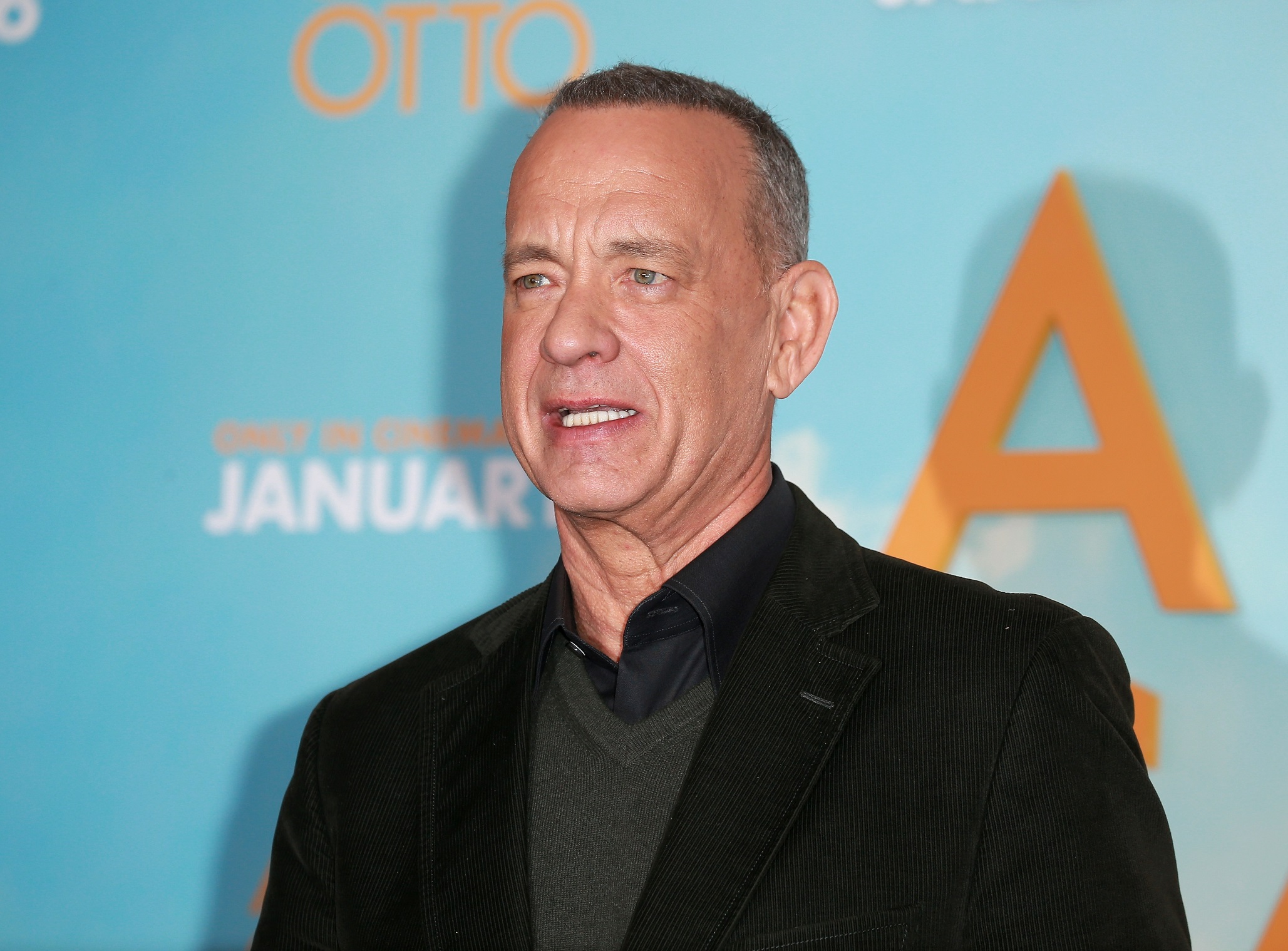 Tom Hanks attend a photocall for "A Man Called Otto"
