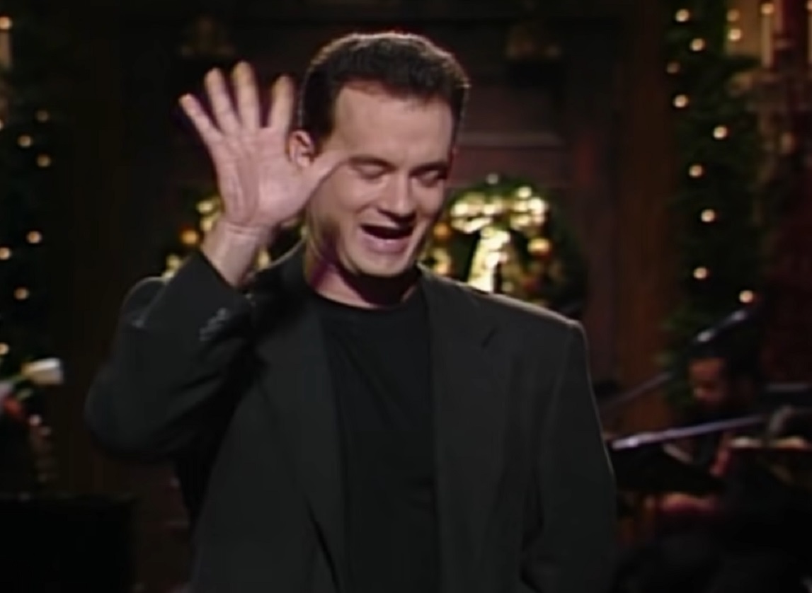 A visually captivating still taken from a pivotal moment in the variety show Saturday Night Live (1975-)