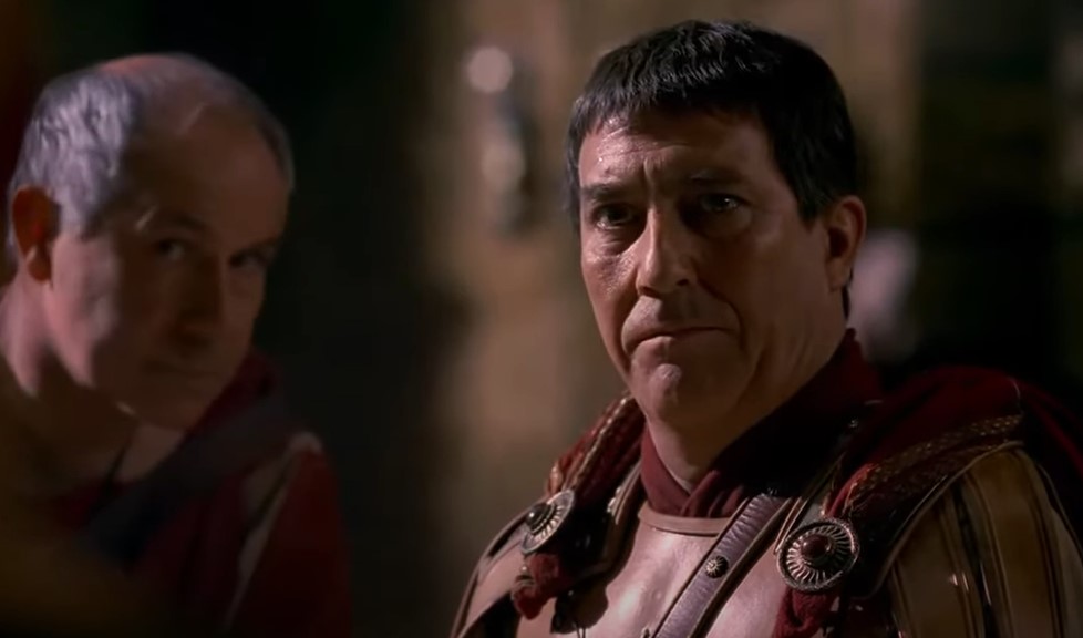 Julius Caesar, as depicted in  Rome in roman clothes