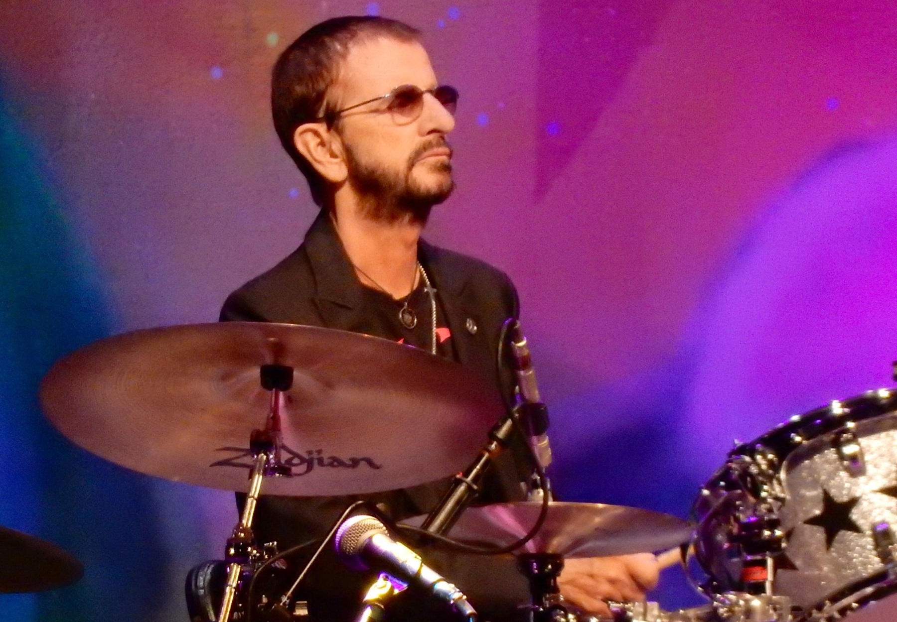 Ringo Starr playing drums at Radio City Music Hall 2018