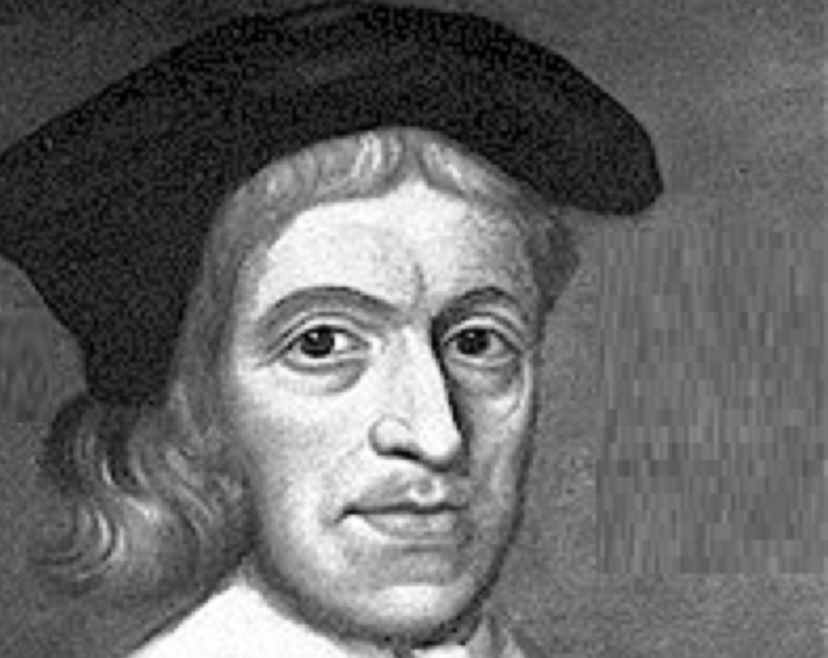 Engraving of John Cosin wearing black hat and looking at front - 17th century