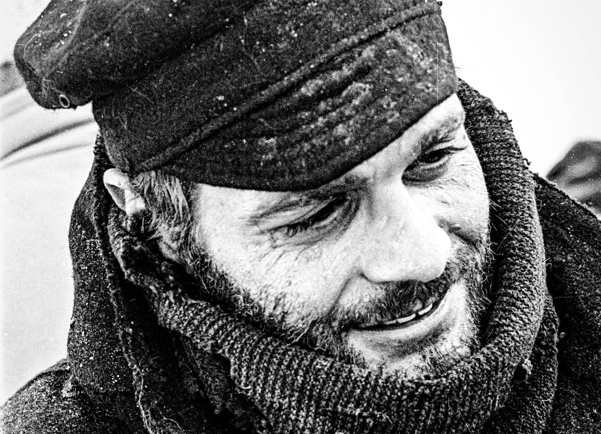 Photograph of the actor Omar Sharif during the filming  of Doctor Zhivago