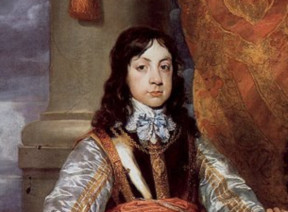 Portrait of Charles II of England when Prince of Wales with long hair - circa 1642