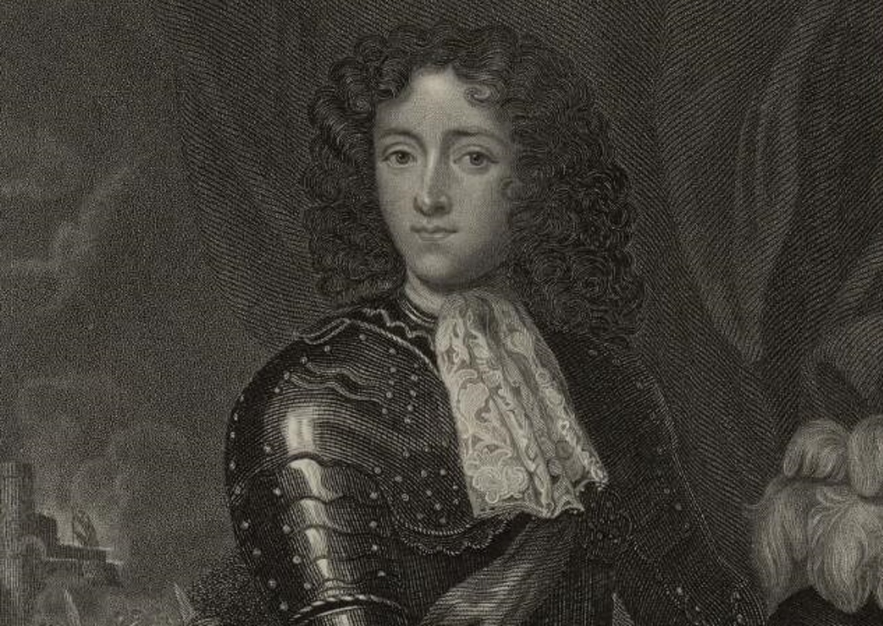 B&W Portrait painting of James Scot, Duke Of Monmouth  - circa 1850