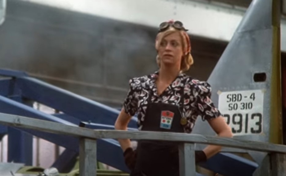 Goldie Hawn in Swing Shift at a factory in work clothes