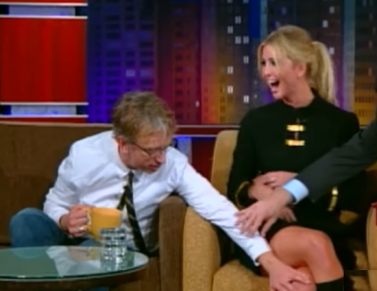 Andy Dick touching Ivanka Trump on her leg - from Jimmy Kimmel Live! 2007