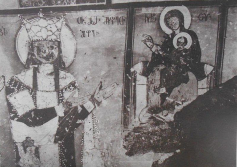 Bertubani monastery. Image of Queen Tamar as saint
