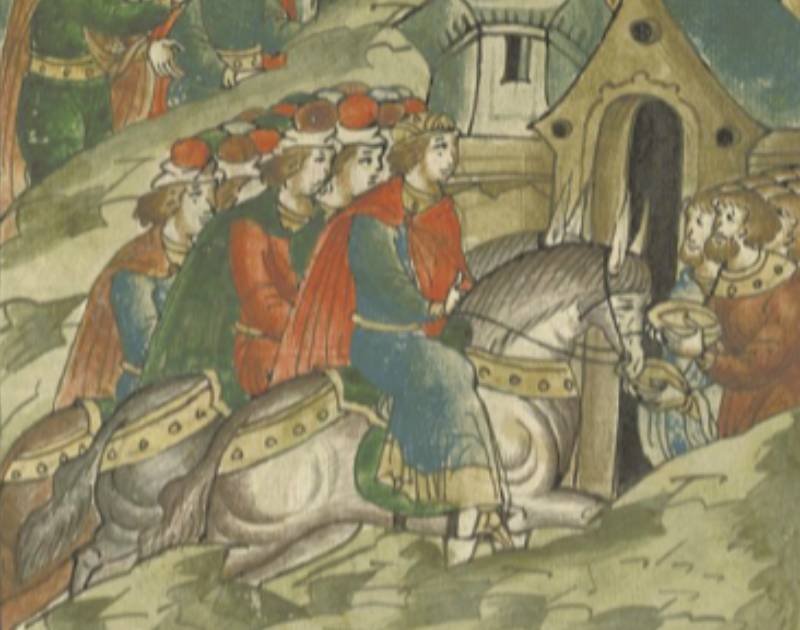 Yuri Andreevich Bogolyubsky on a horse