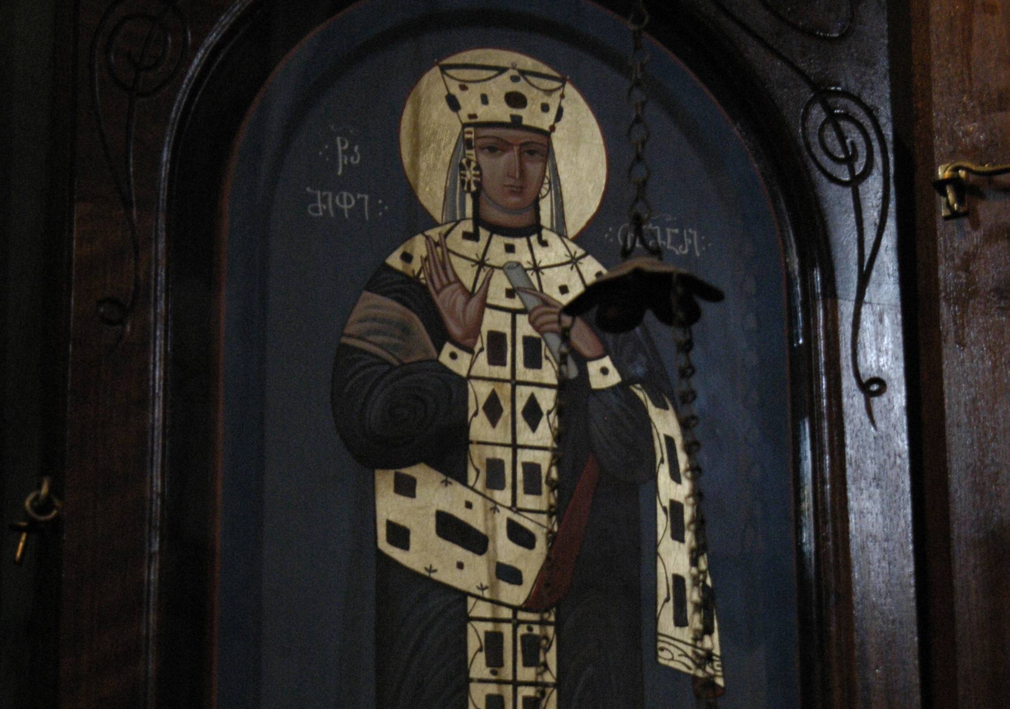 Icon depicts probably Queen Tamar