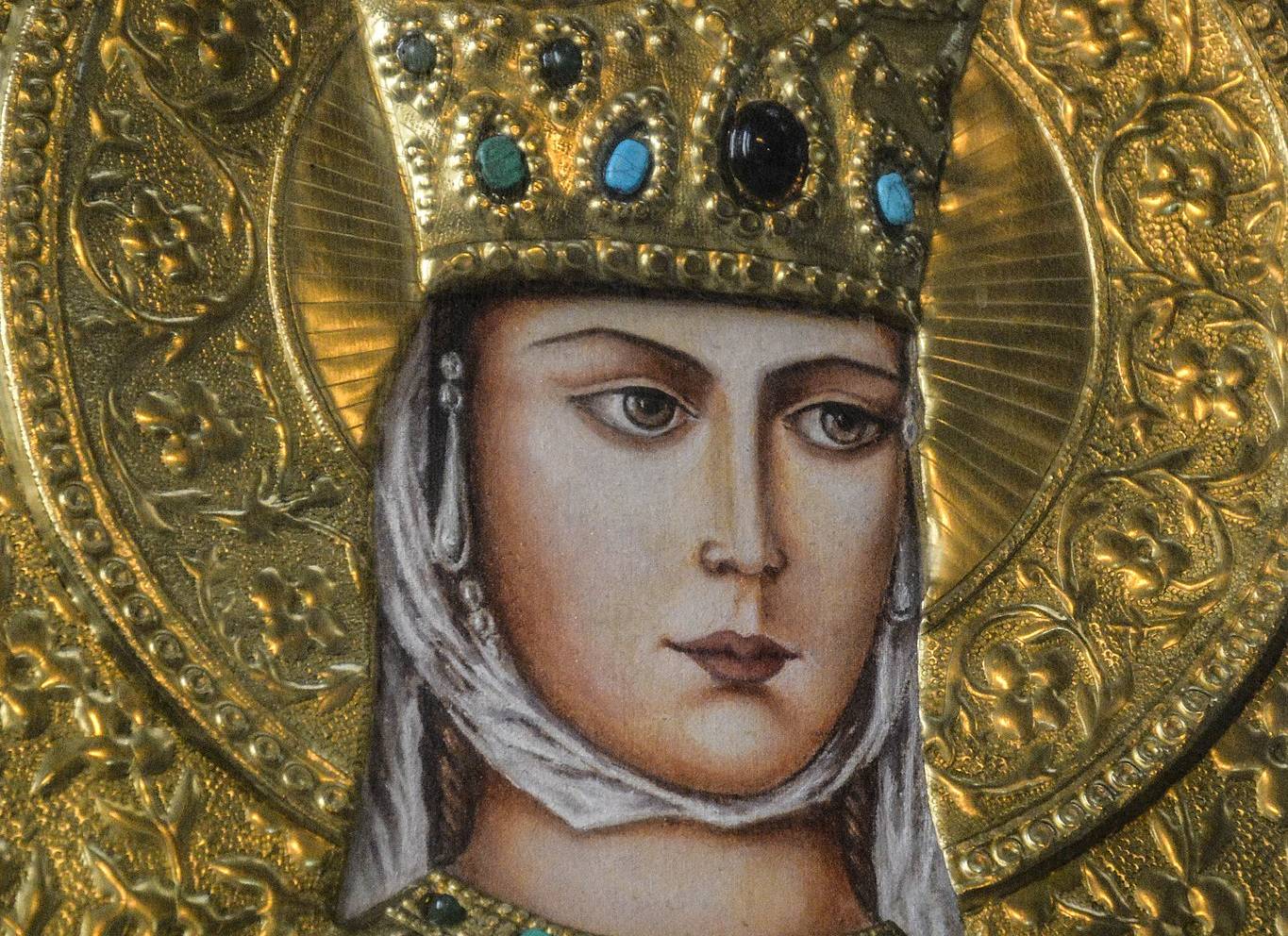 Queen Tamar of Georgia  icon in gold