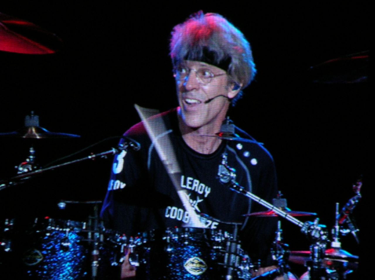 Stewart Copeland, (The Police) playing drums on stage - 2007