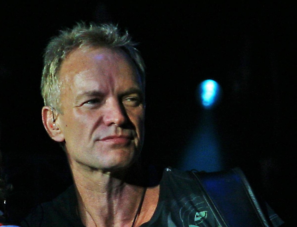 Sting wearing black shirt  is looking at side - 2008