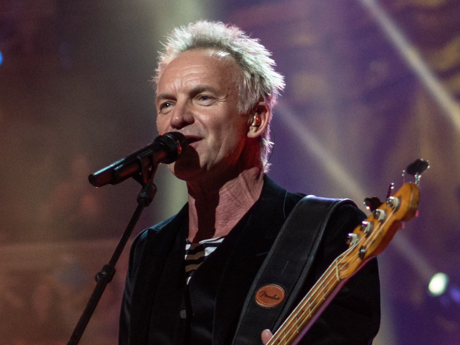 Sting performing live on stage - 2018